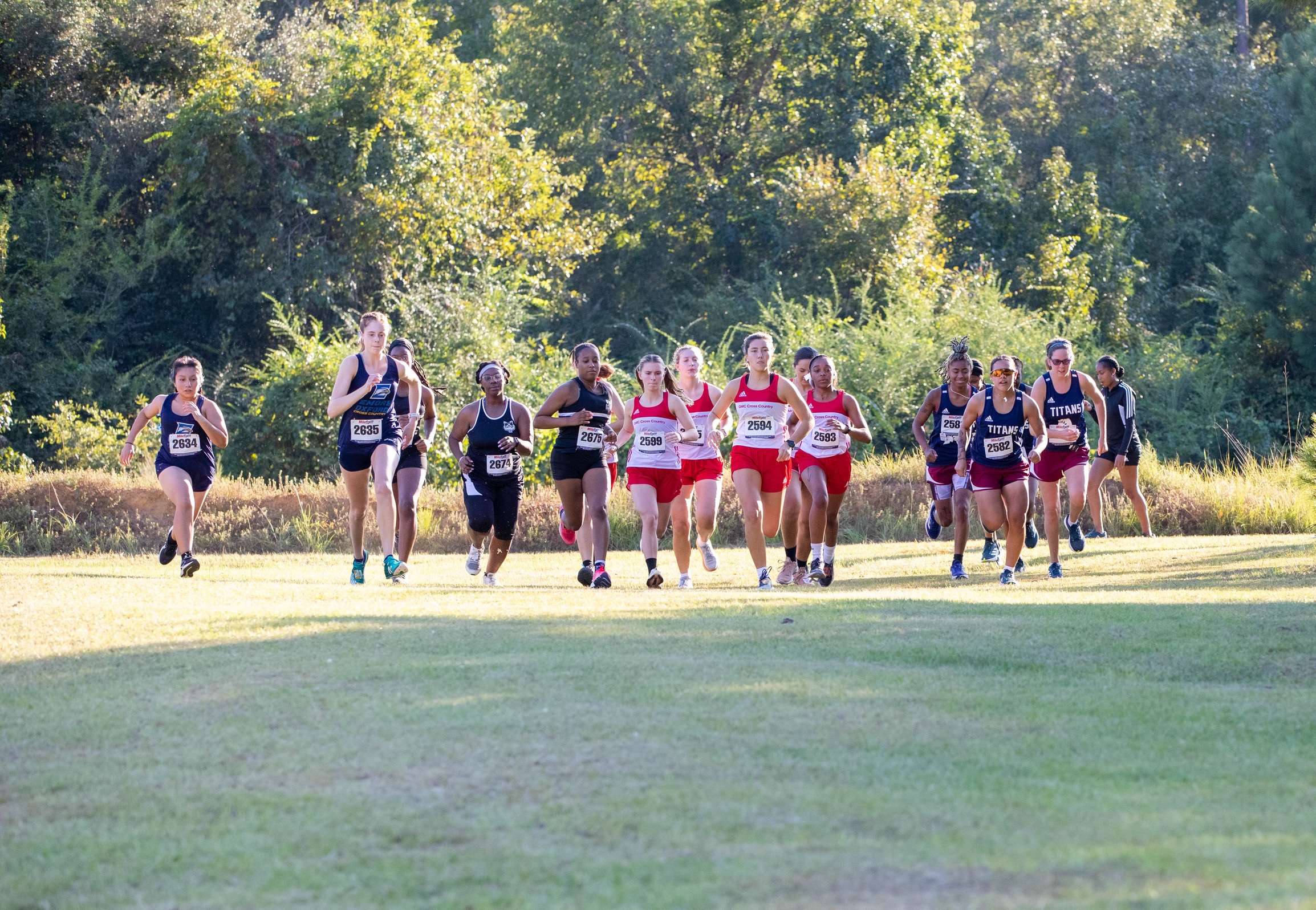 CGTC Women's Cross Country team running